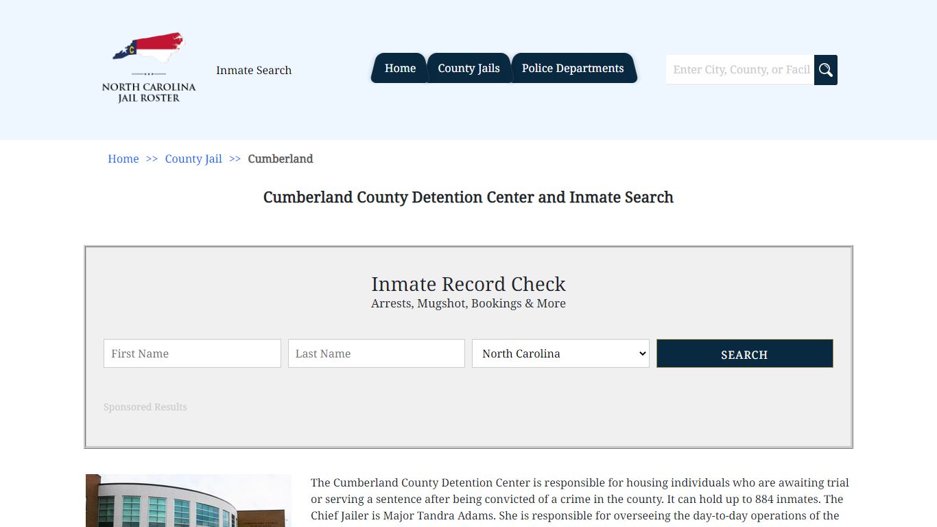Cumberland County Detention Center and Inmate Search | North Carolina ...